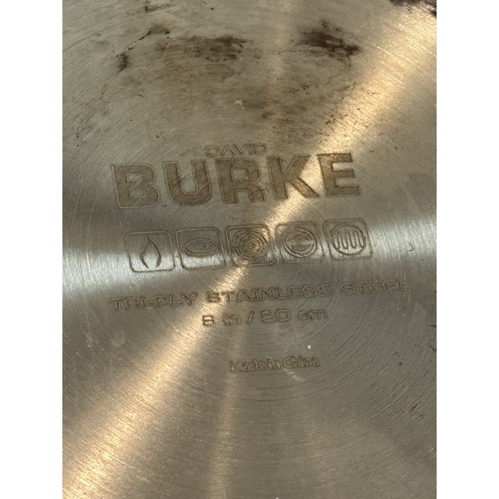 David Burke 8" Tri-Ply Stainless Hex Steel Ceramic Hybrid Frying Sautee Pan - Picture 7 of 9